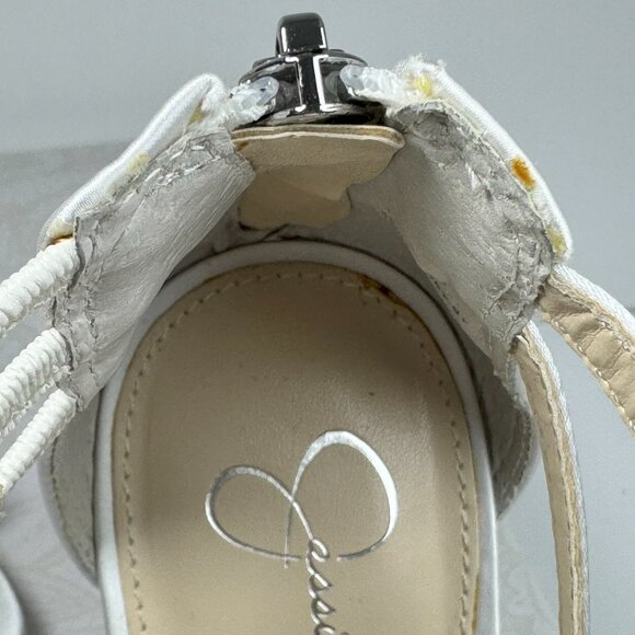 Jessica Simpson JS-Stassey-B White Matte Satin Bridal Heels 9.5 M - Picture 7 of 16